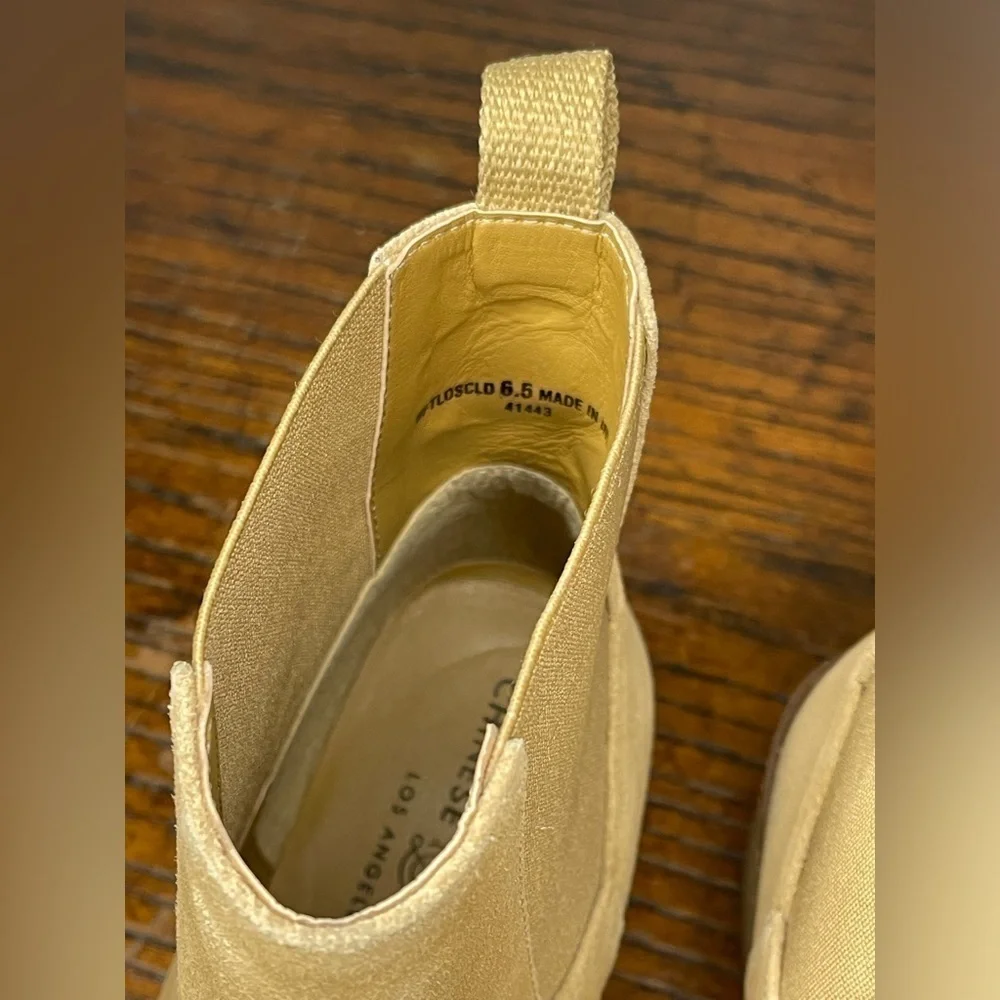 Chinese Laundry Filip Bootie Beige 2” Block Heel Boots